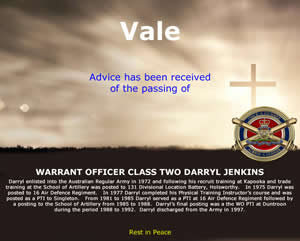 Vale 19 February 2025 - Warrant Officer Class Two Les King