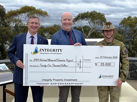 Donation by Daimien Patterson and Integrity Property Investment